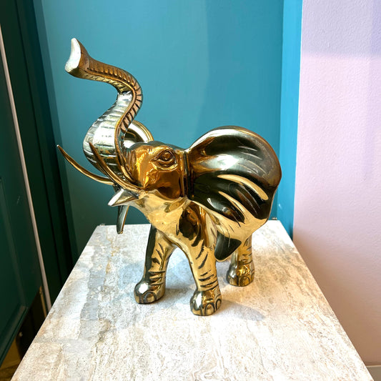 Vintage Brass Elephant Statue