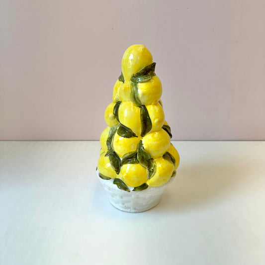 Vintage Italian Ceramic Decorative Lemon Topiary