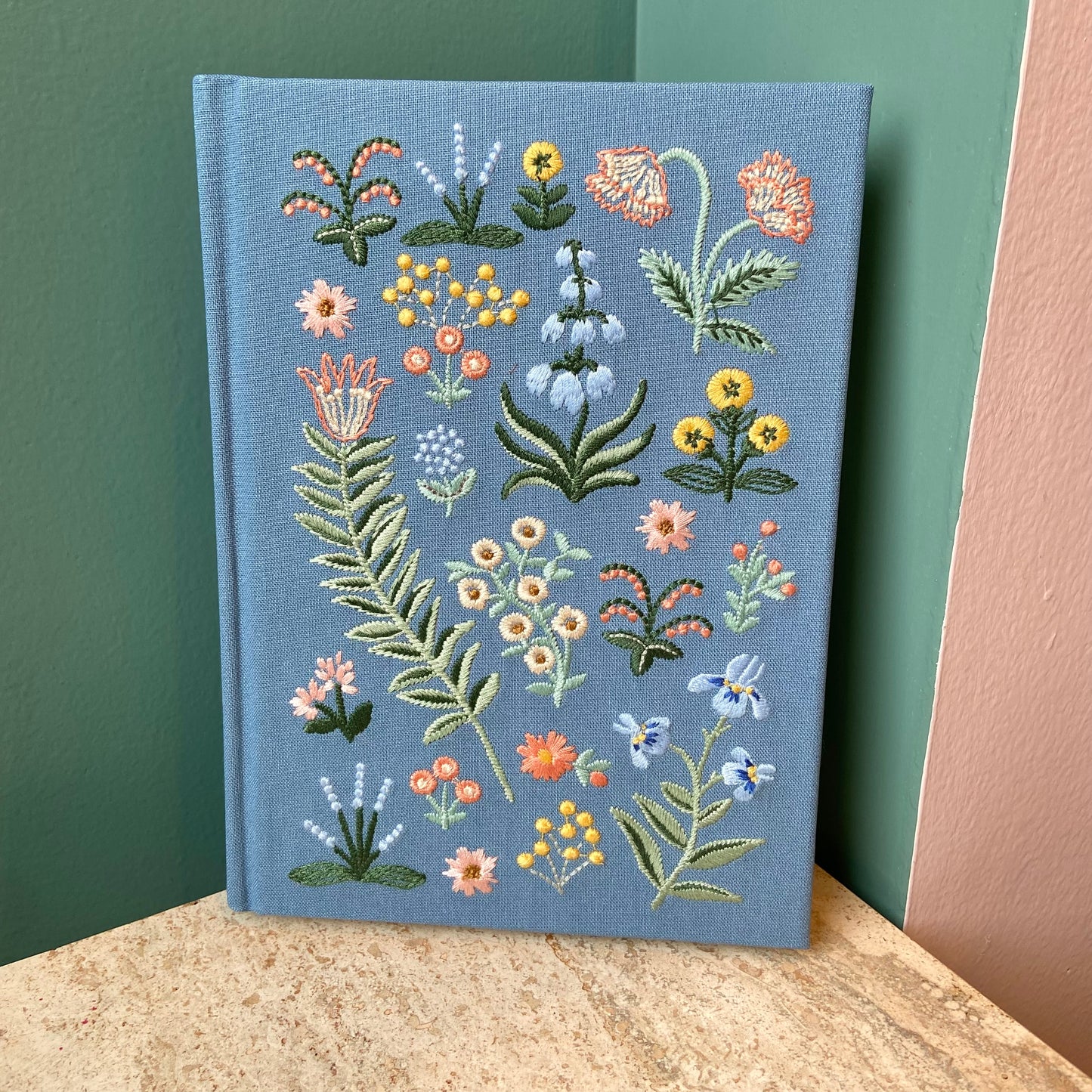 Large Menagerie Garden Embroidered Journal