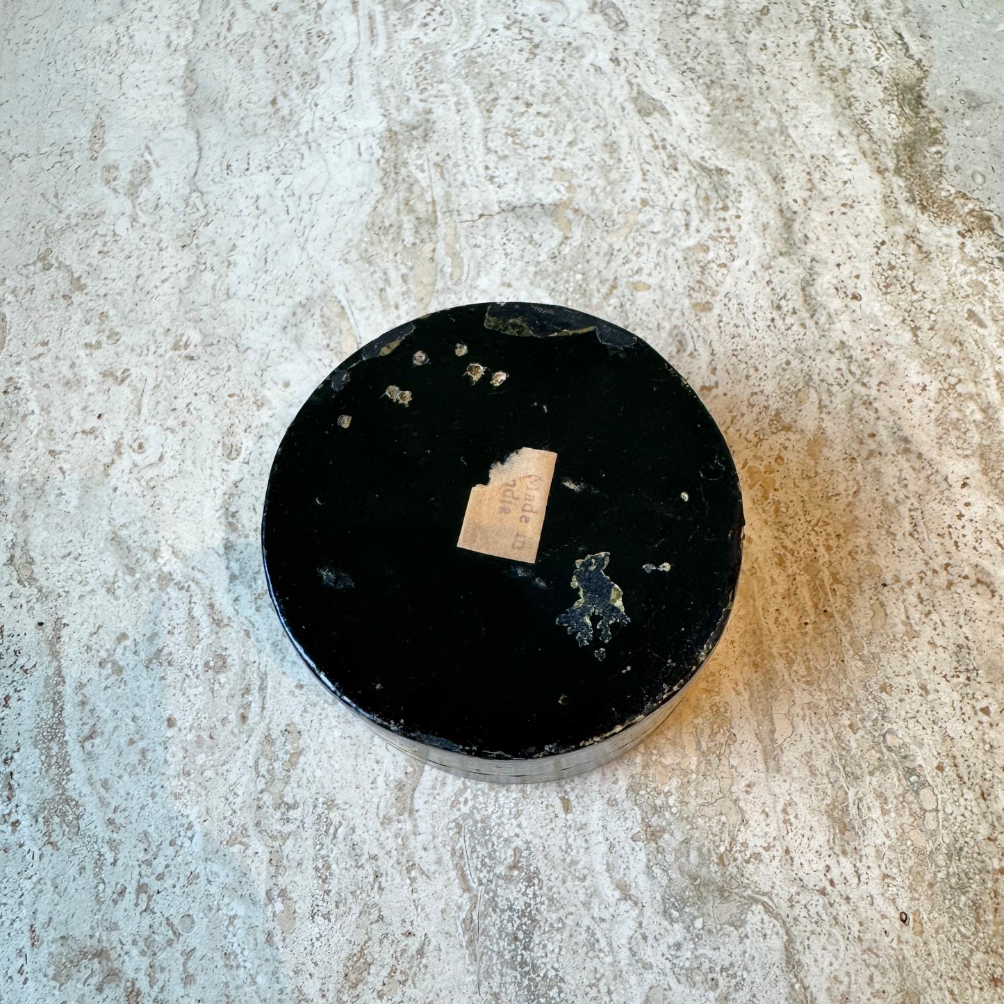 Vintage Circular Lacquered Trinket Box