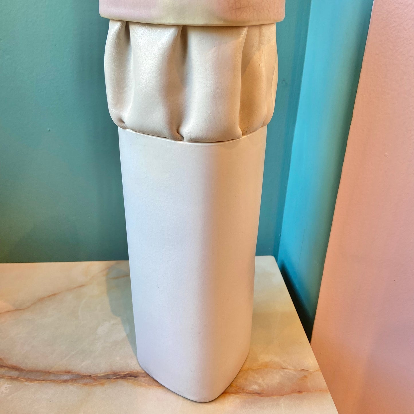 Vintage Ceramic Textural Vase/Signed