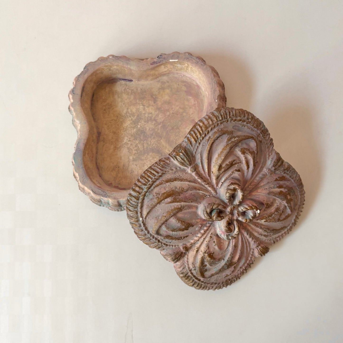 Vintage Pink Ceramic Box