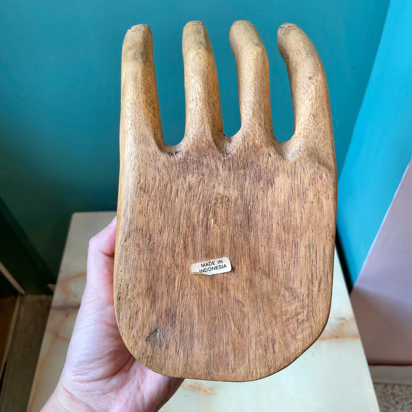 Vintage Decorative Wooden Hand Sculpture