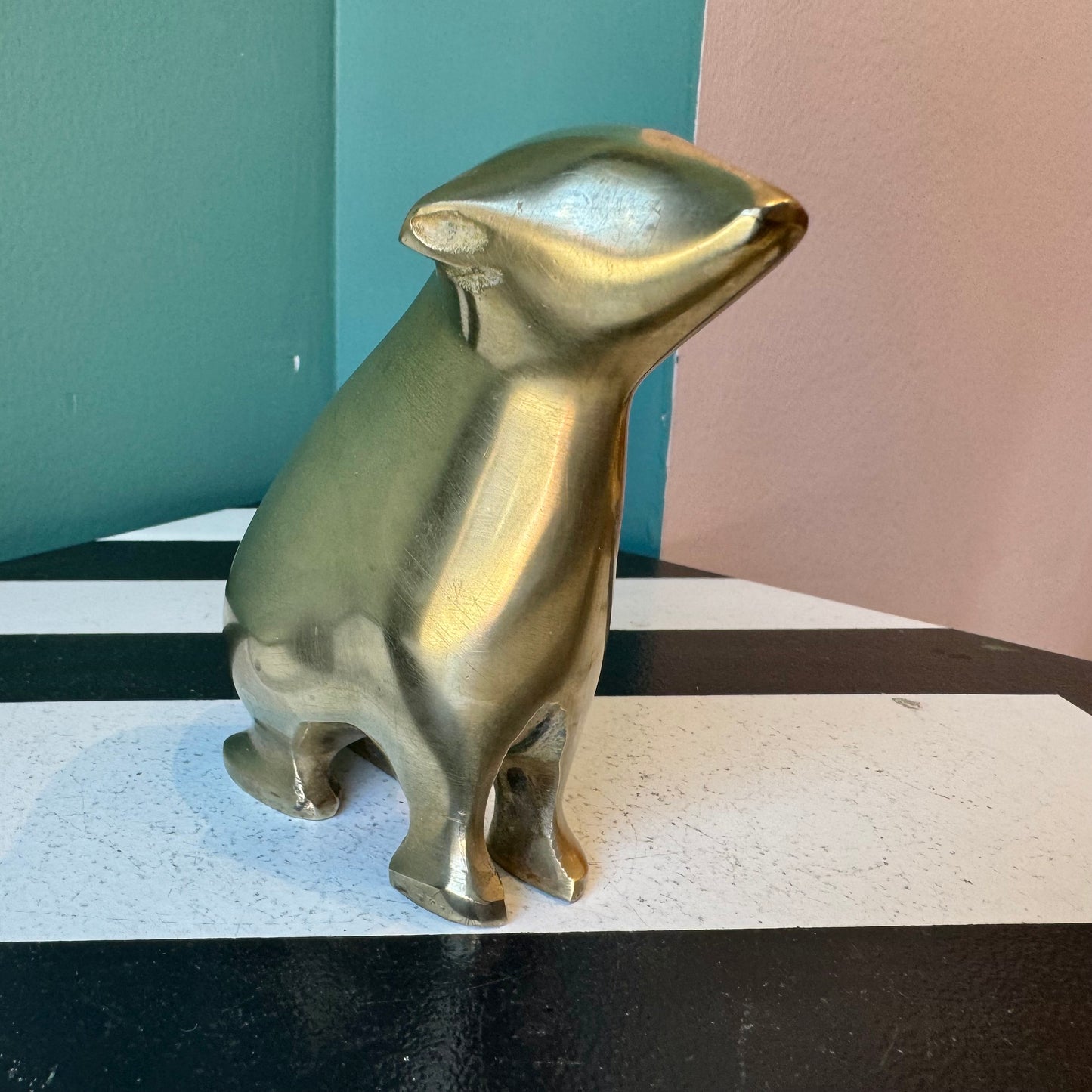 Vintage Brass Polar Bear Figurine