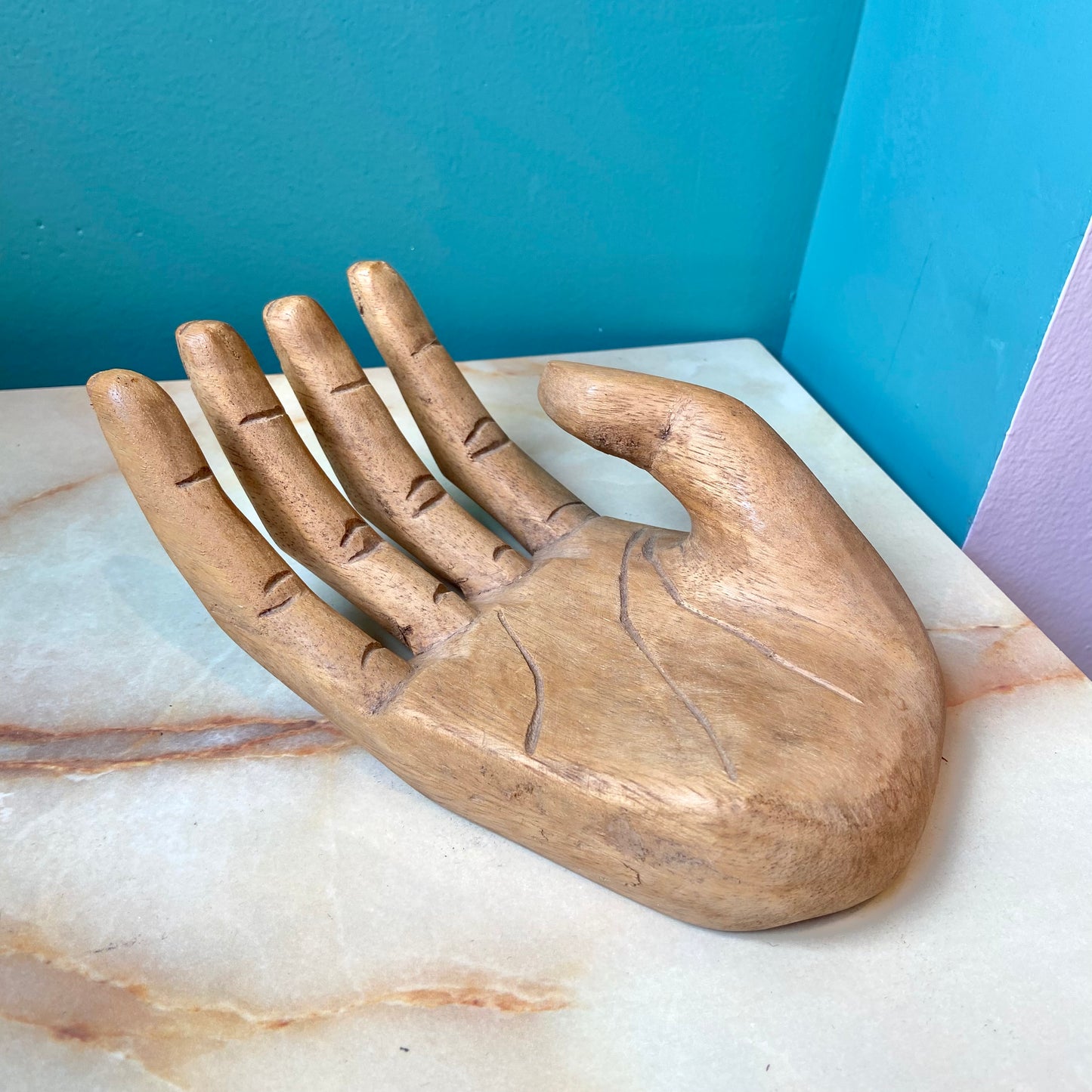 Vintage Decorative Wooden Hand Sculpture