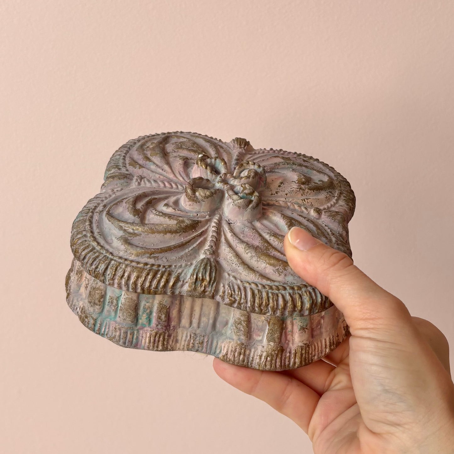 Vintage Pink Ceramic Box