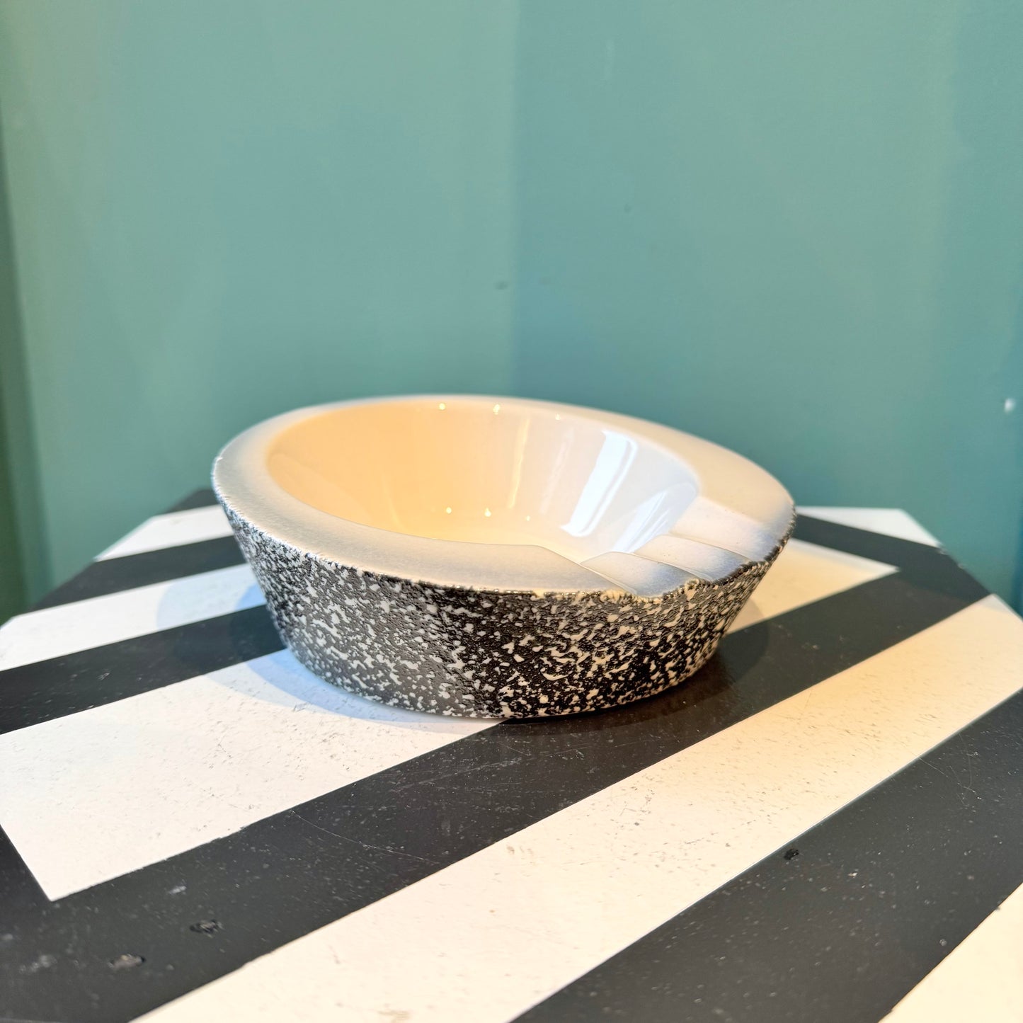 Mid Century Ceramic Speckled Ashtray