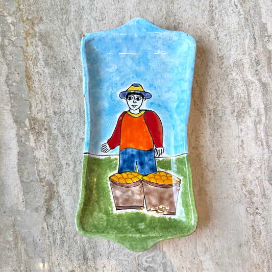 Vintage Nino Parrucca Italian Folk Art Dish