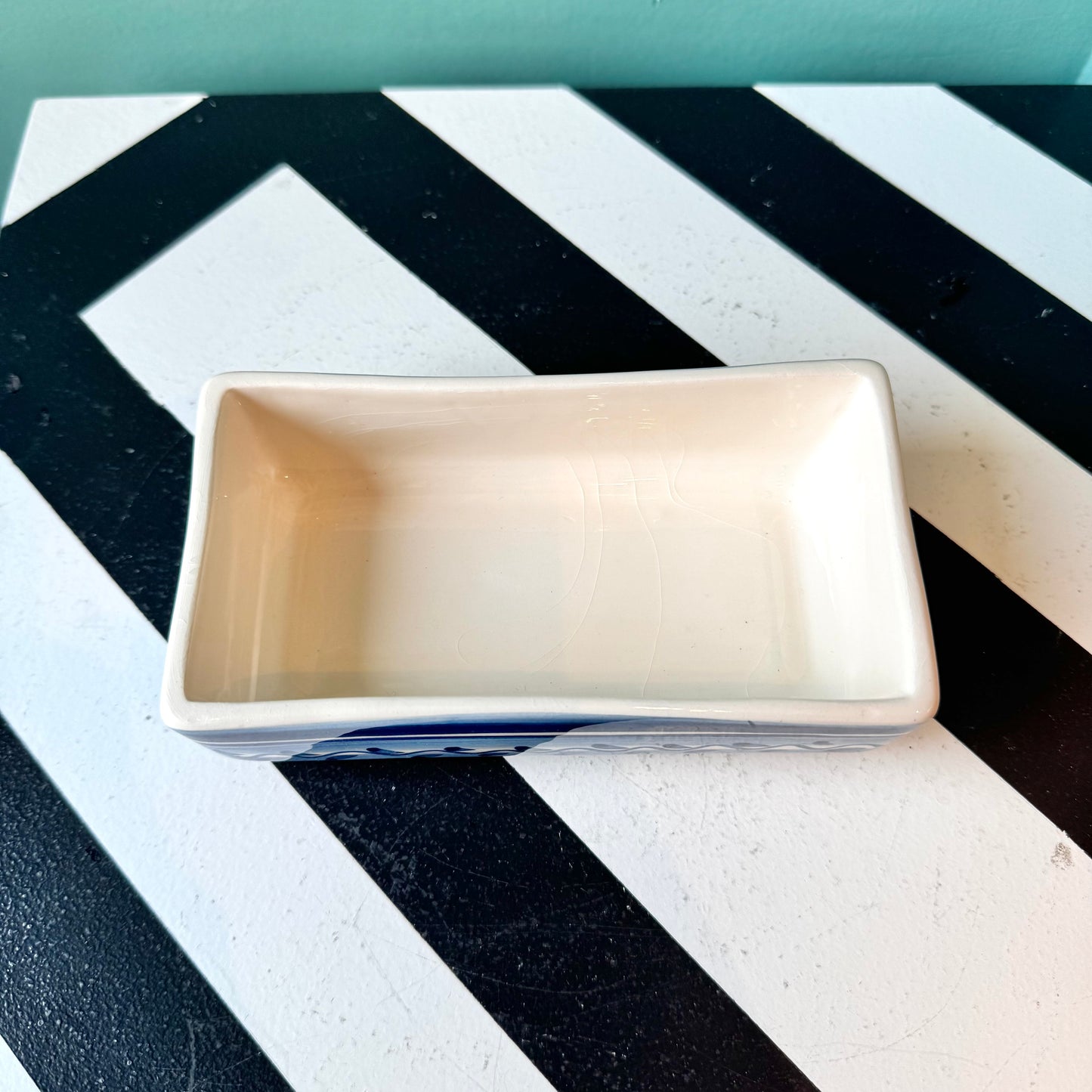 Vintage Portuguese Ceramic Hand Painted Trinket Box