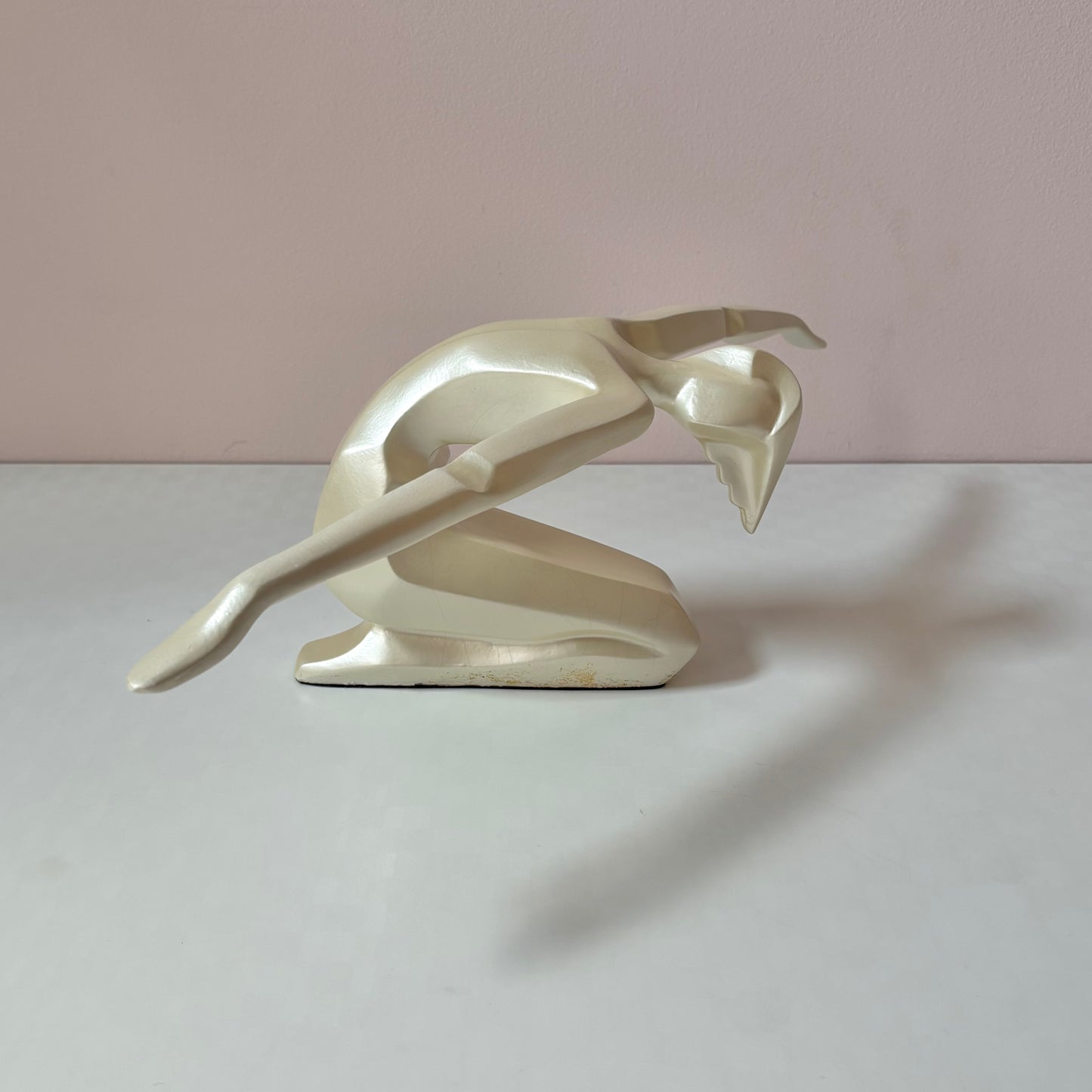 Vintage Art Deco Crouched Posing Figure Statue