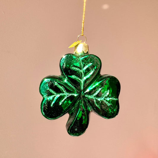 Glass Shamrock Ornament