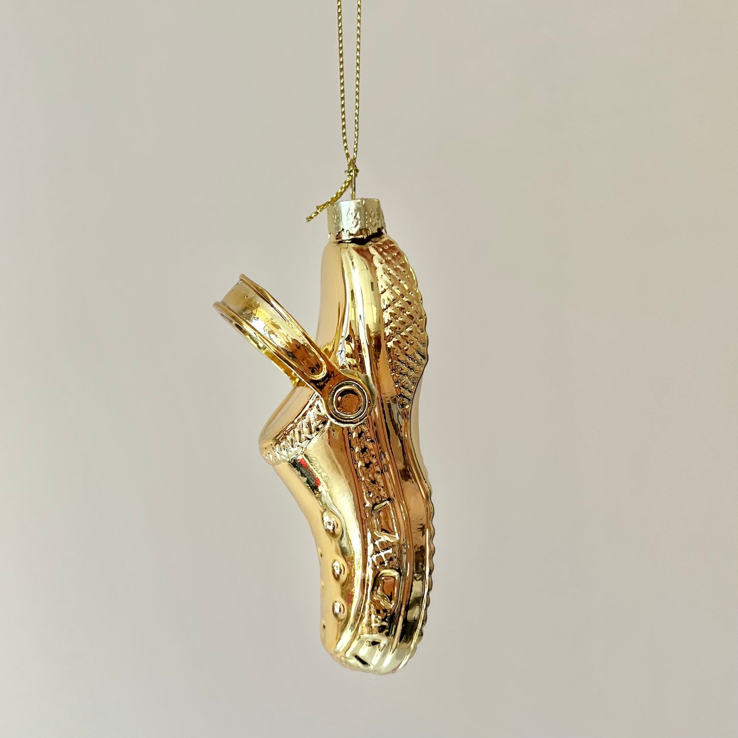 Gold Croc Shoe Ornament