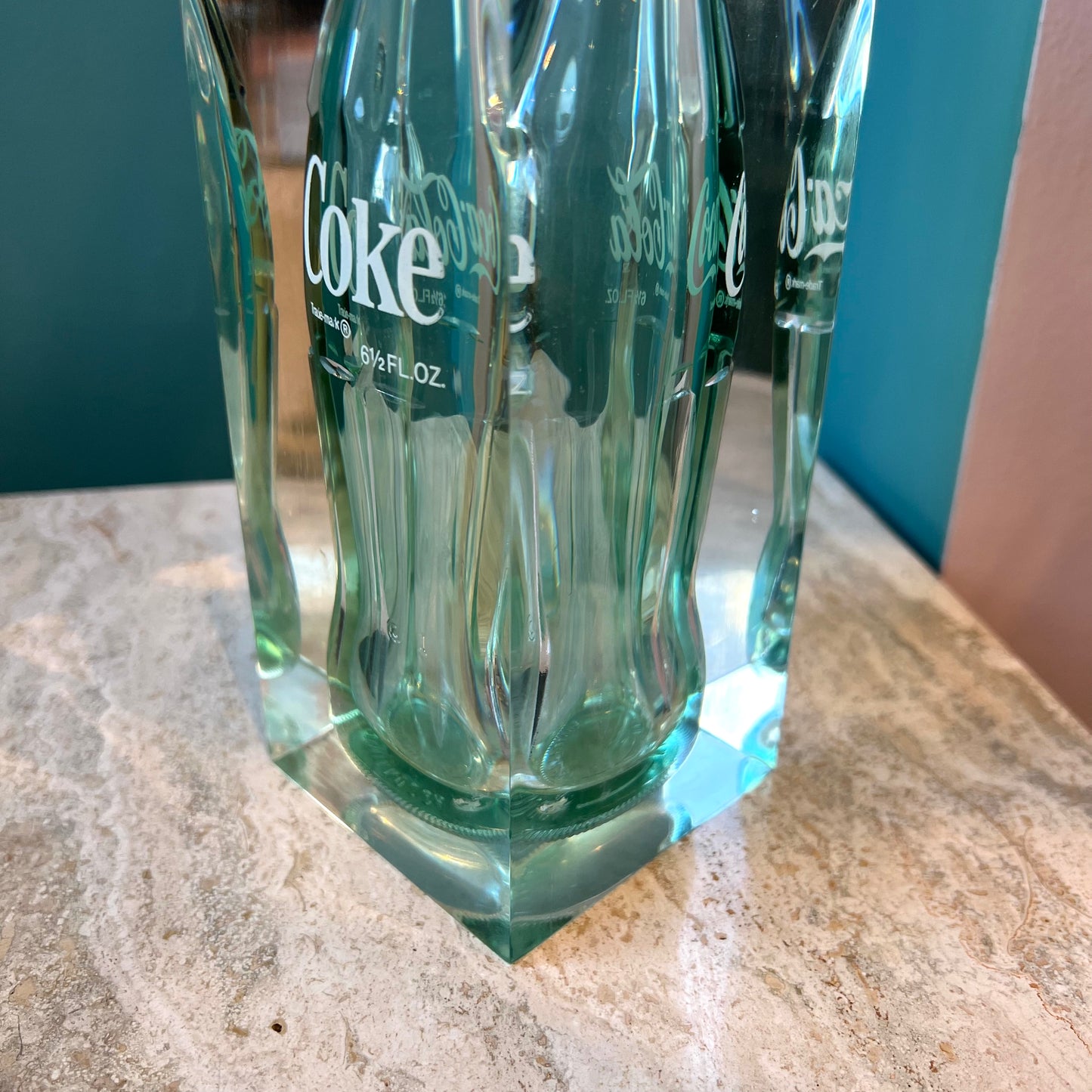 Vintage Lucite Encased Coca Cola Bottle