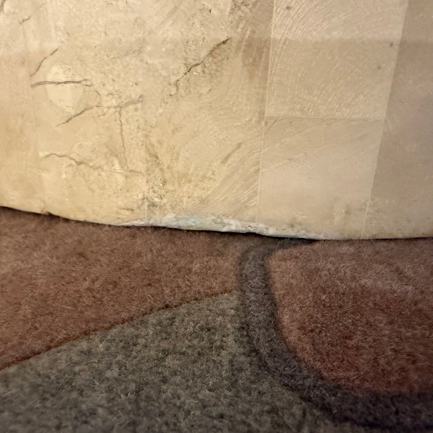 Vintage Tessellated Travertine Swivel Coffee Table by Casa Bique