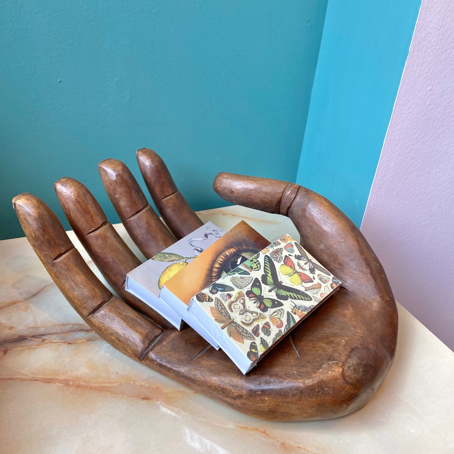 XL Vintage Wooden Hand Sculpture