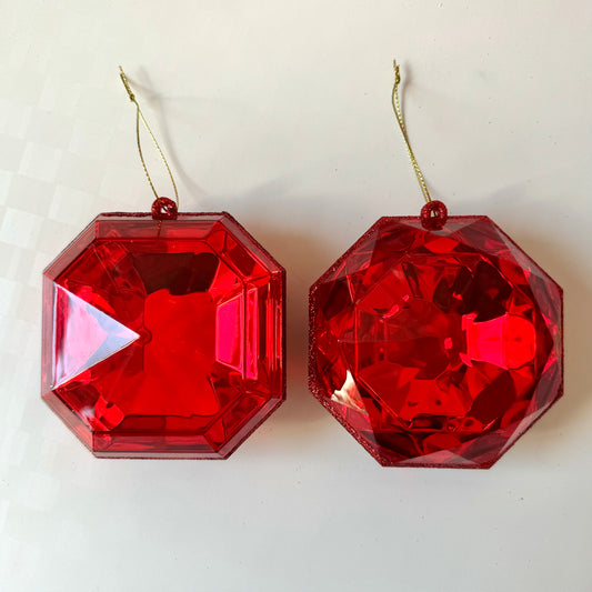 Ruby Red Gem Ornament