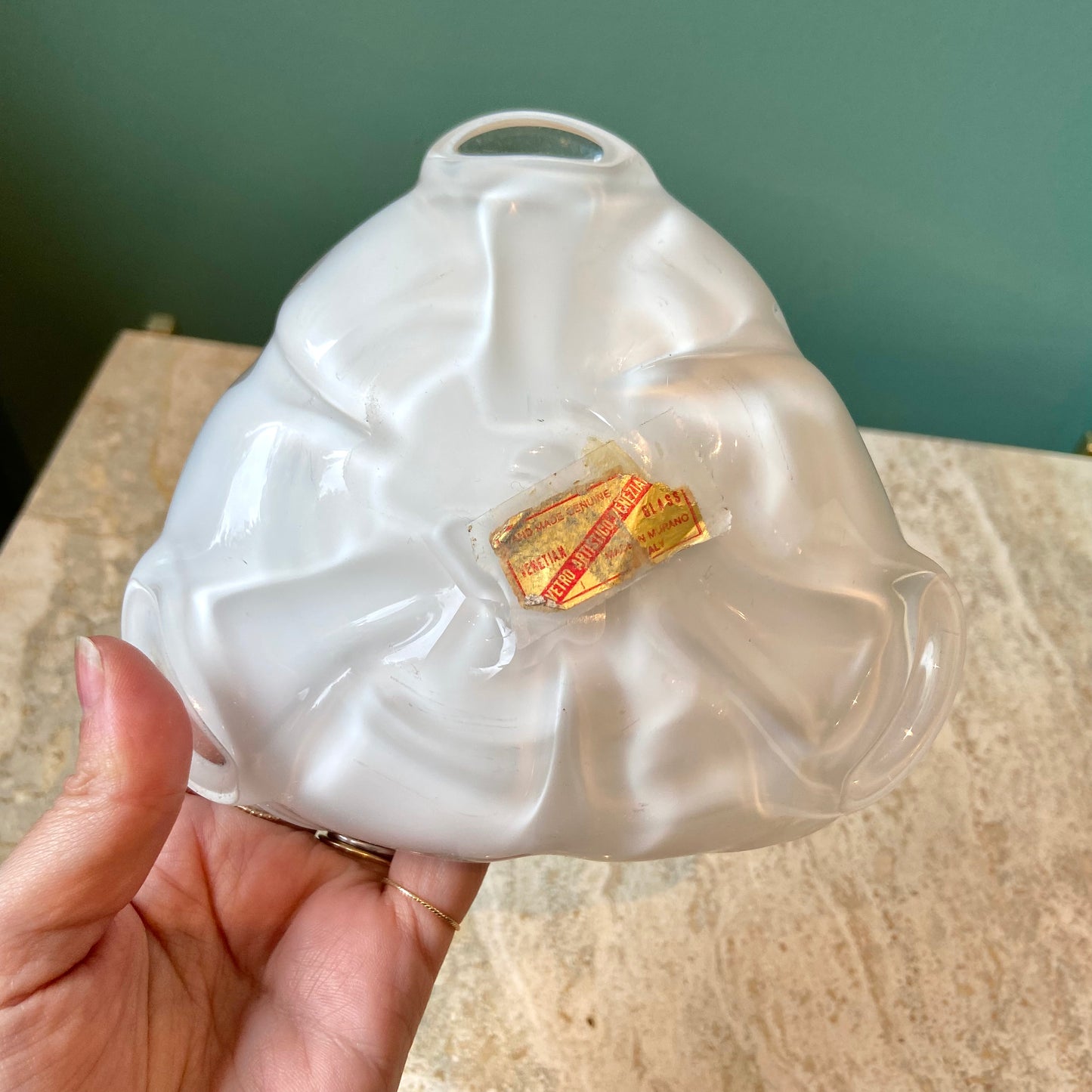 Vintage Hand Blown Murano Glass Gold Cased Ashtray/Catchall