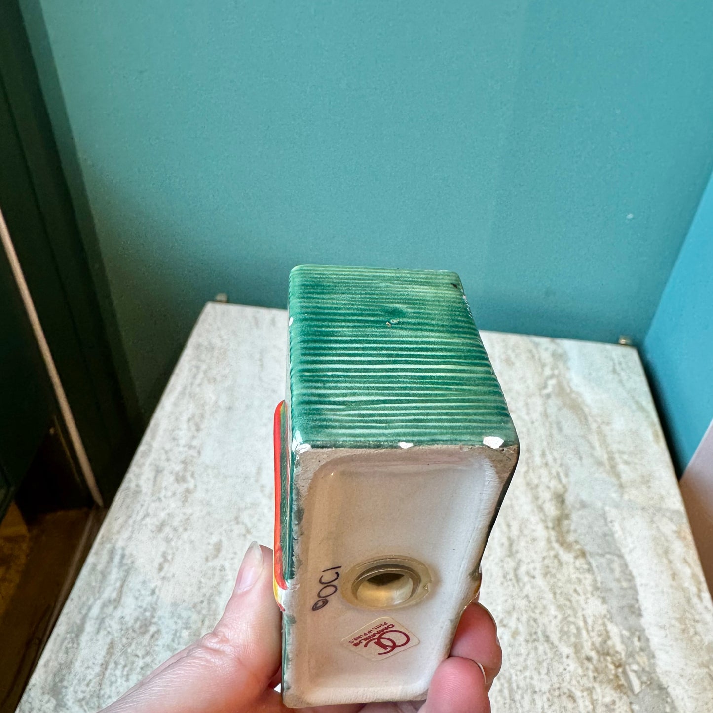 Vintage Ceramic Stack of Money Salt Shaker