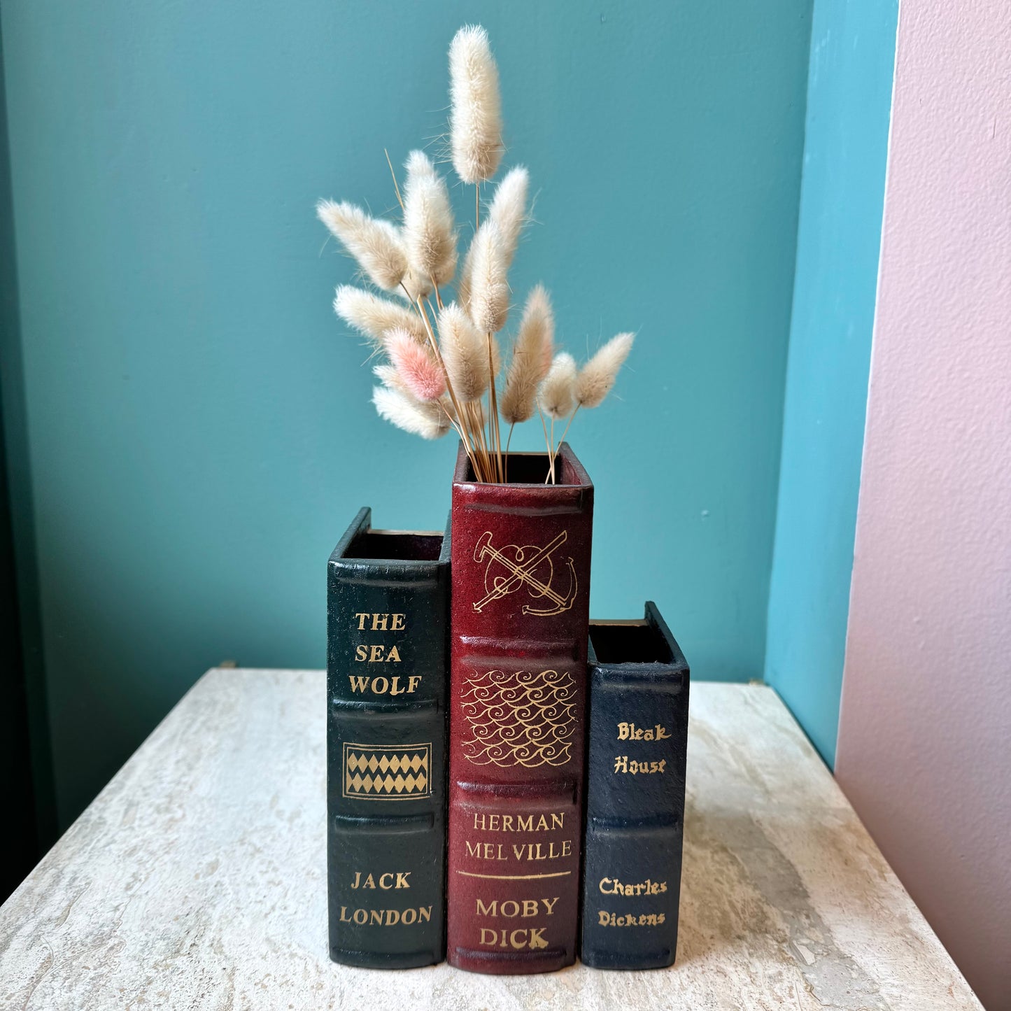 Wooden Vintage Classic Novel Book Vase