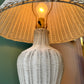 Vintage White Wicker Table Lamp