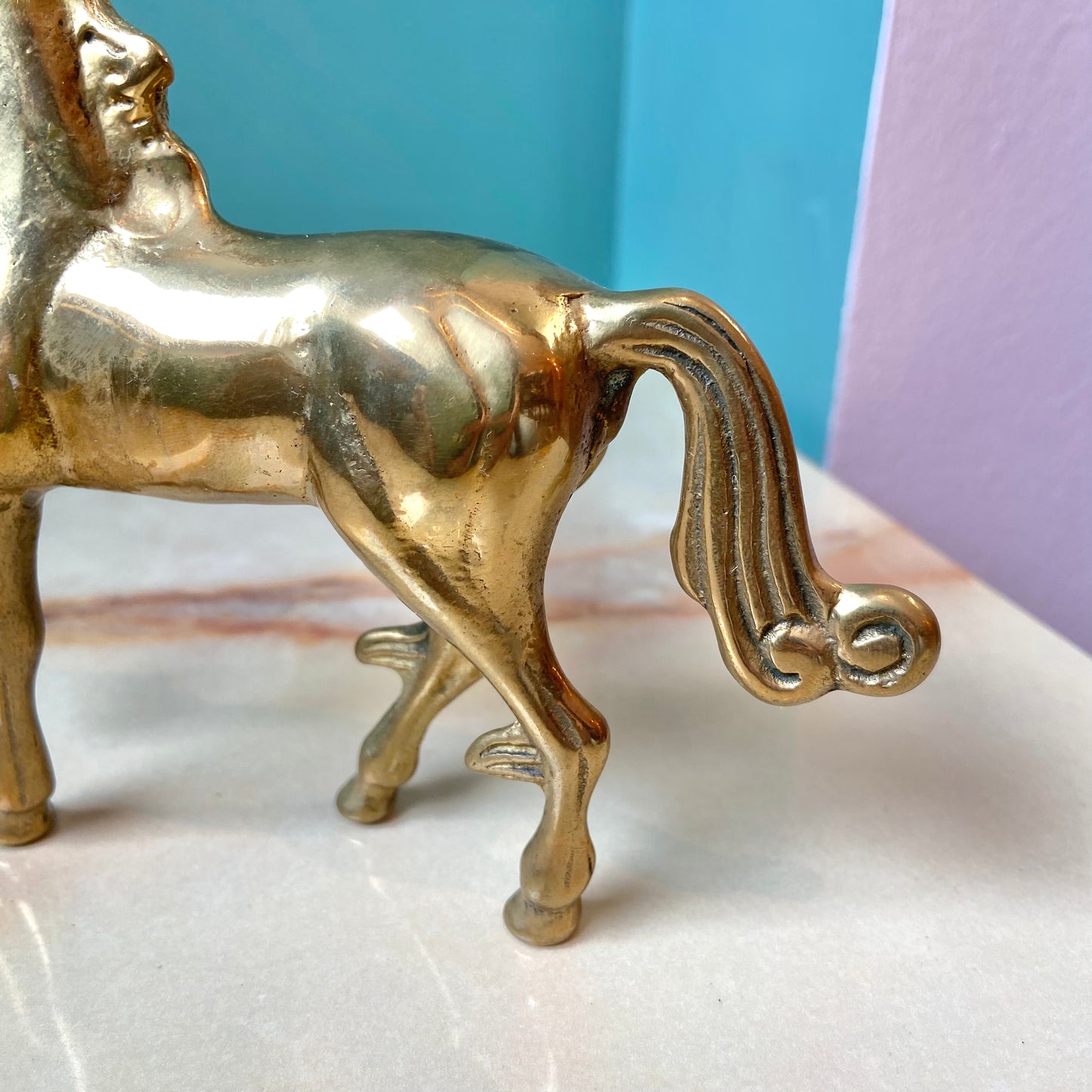 Vintage Brass Unicorn Figurine