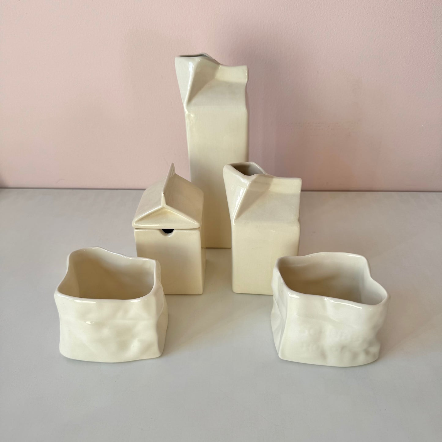 Vintage Ceramic Carton Sugar Dish