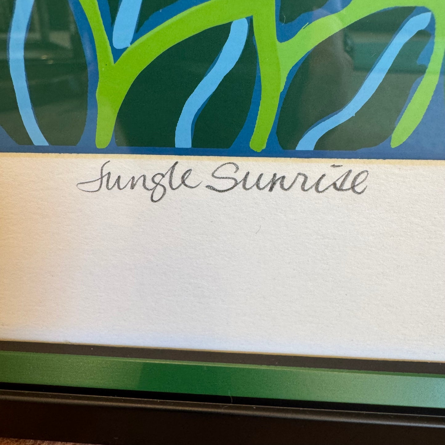 Vintage Framed Edward Sokol “Jungle Sunrise” Original Signed Artist Proof