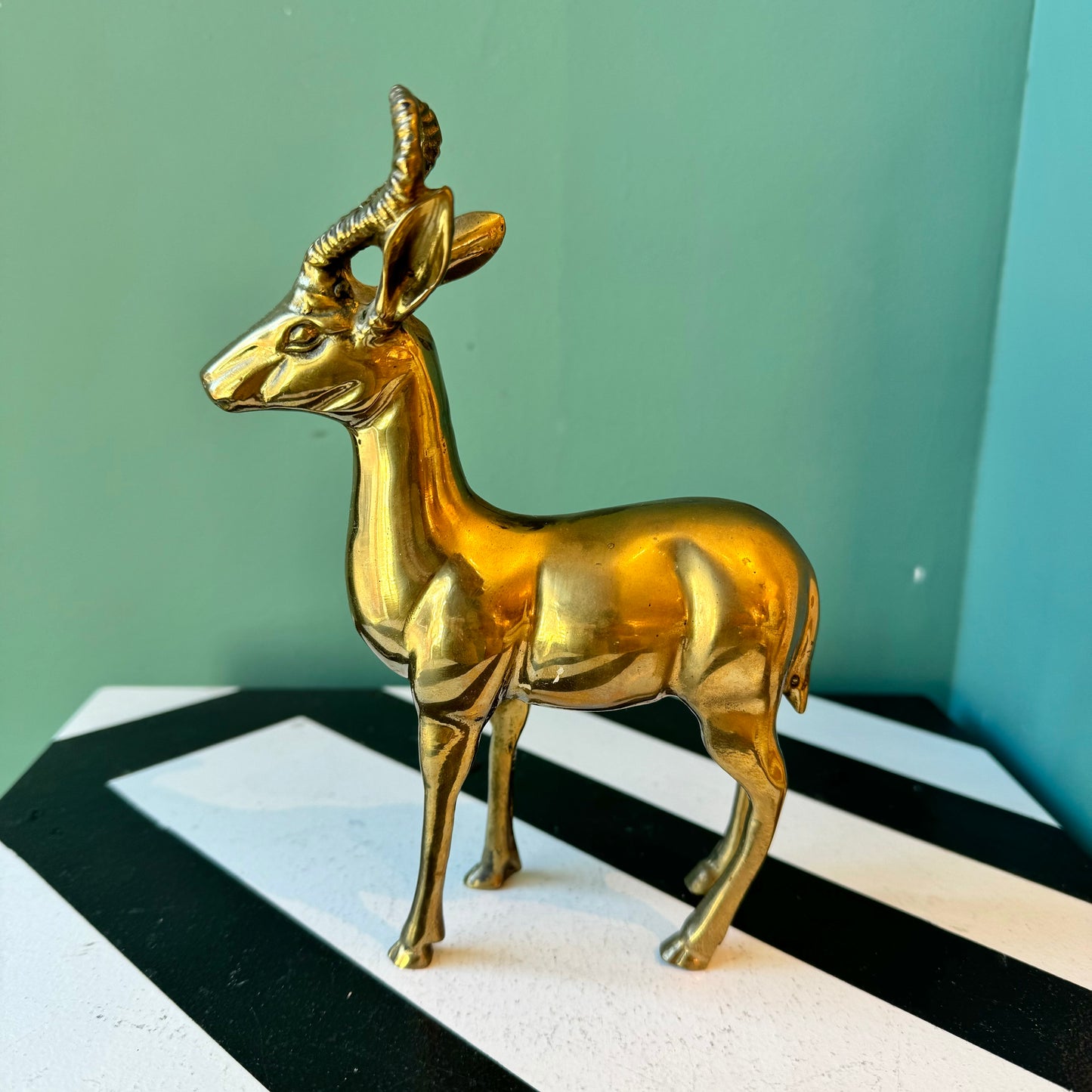 Vintage Brass Gazelle Figurine