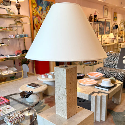 Mid Century Travertine Lamp