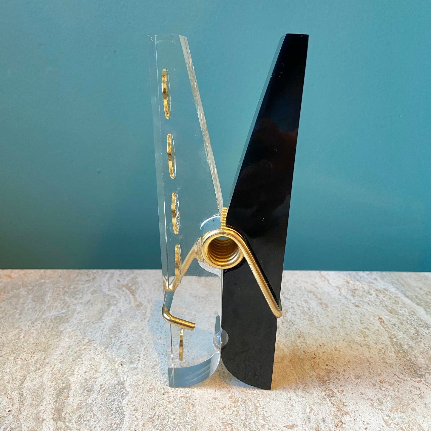 Oversized Vintage Lucite 1972 Penny Clothes Pin