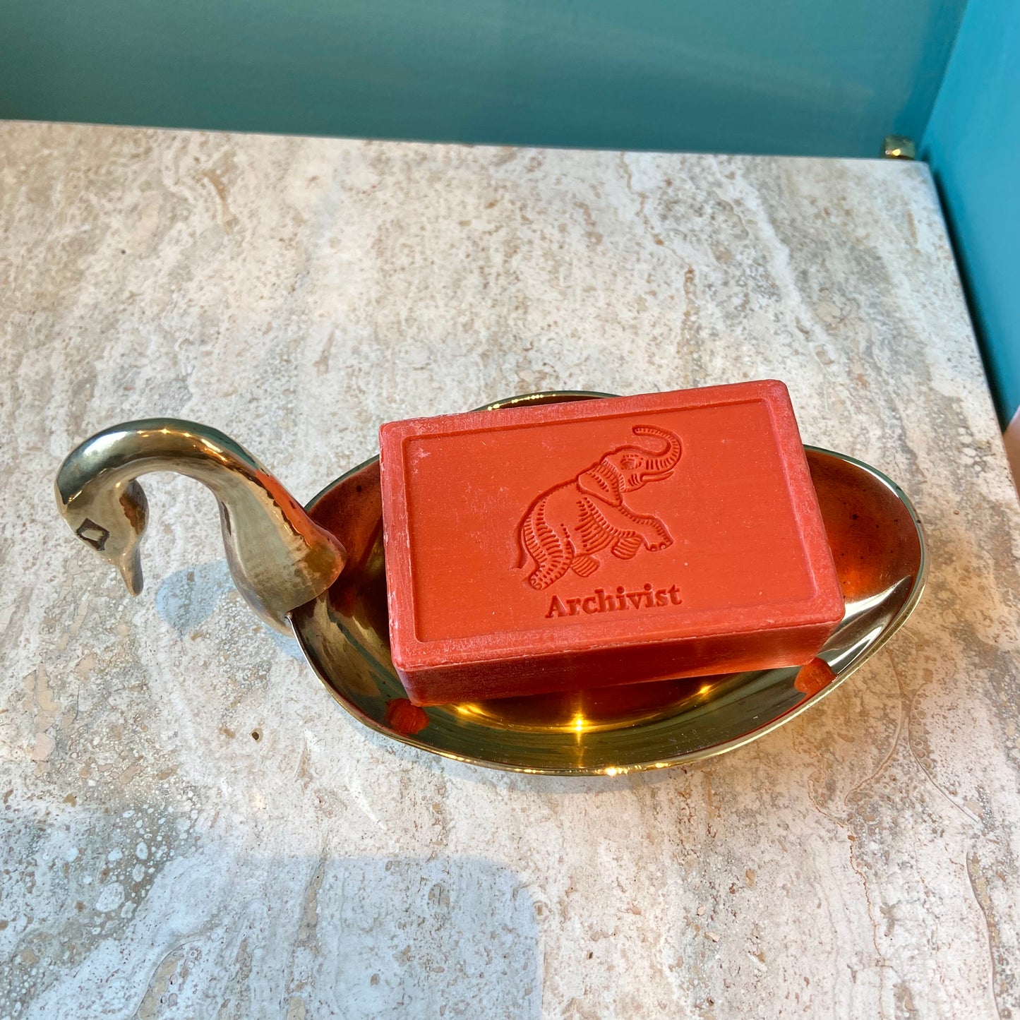 Vintage Brass Swan Trinket/Soap Dish 7”