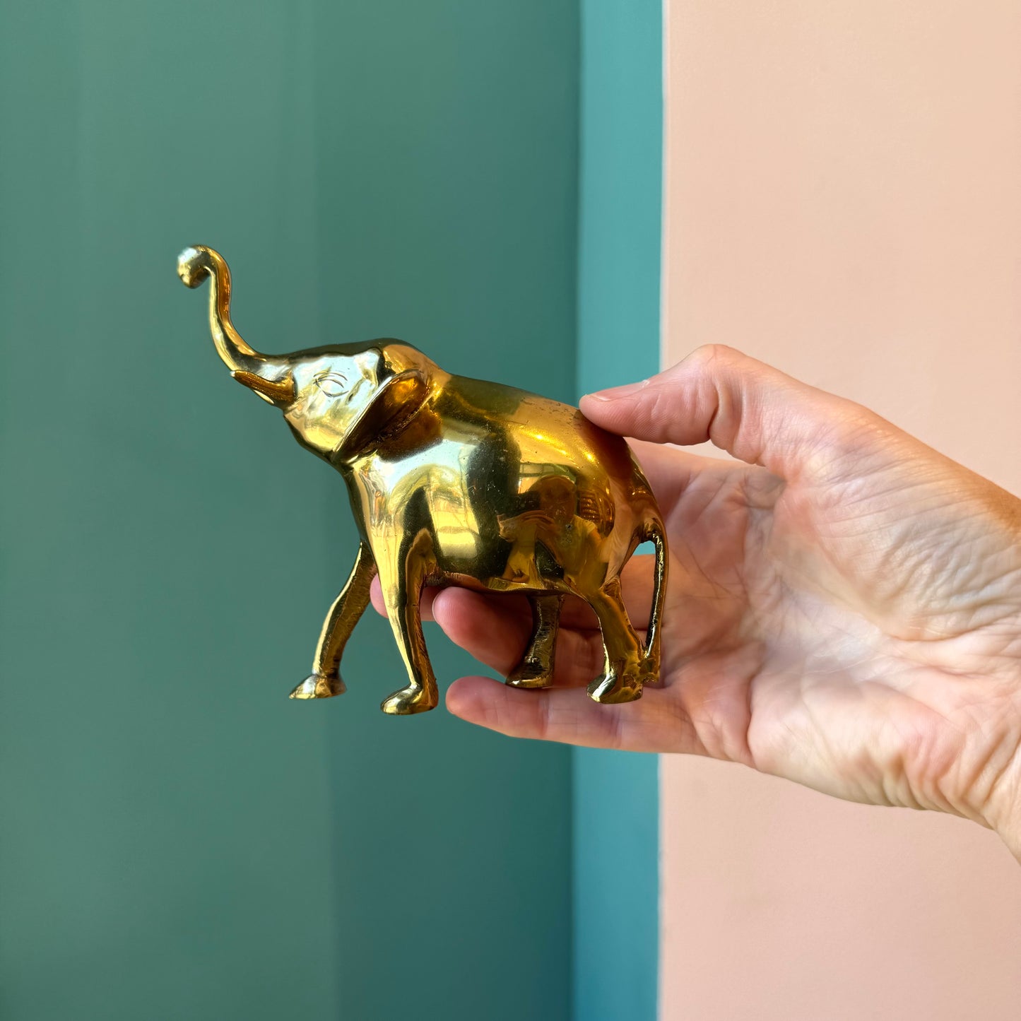 Vintage Brass Elephant Figurine