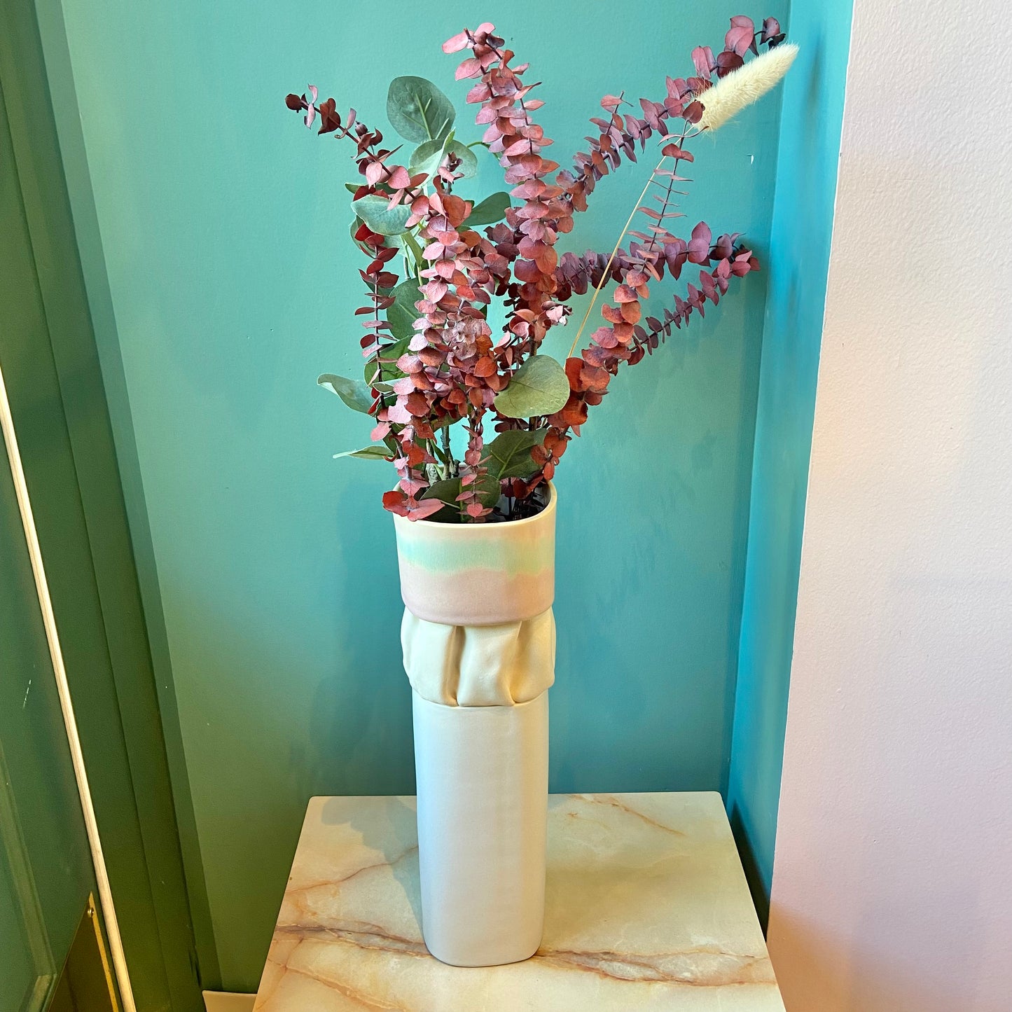 Vintage Ceramic Textural Vase/Signed