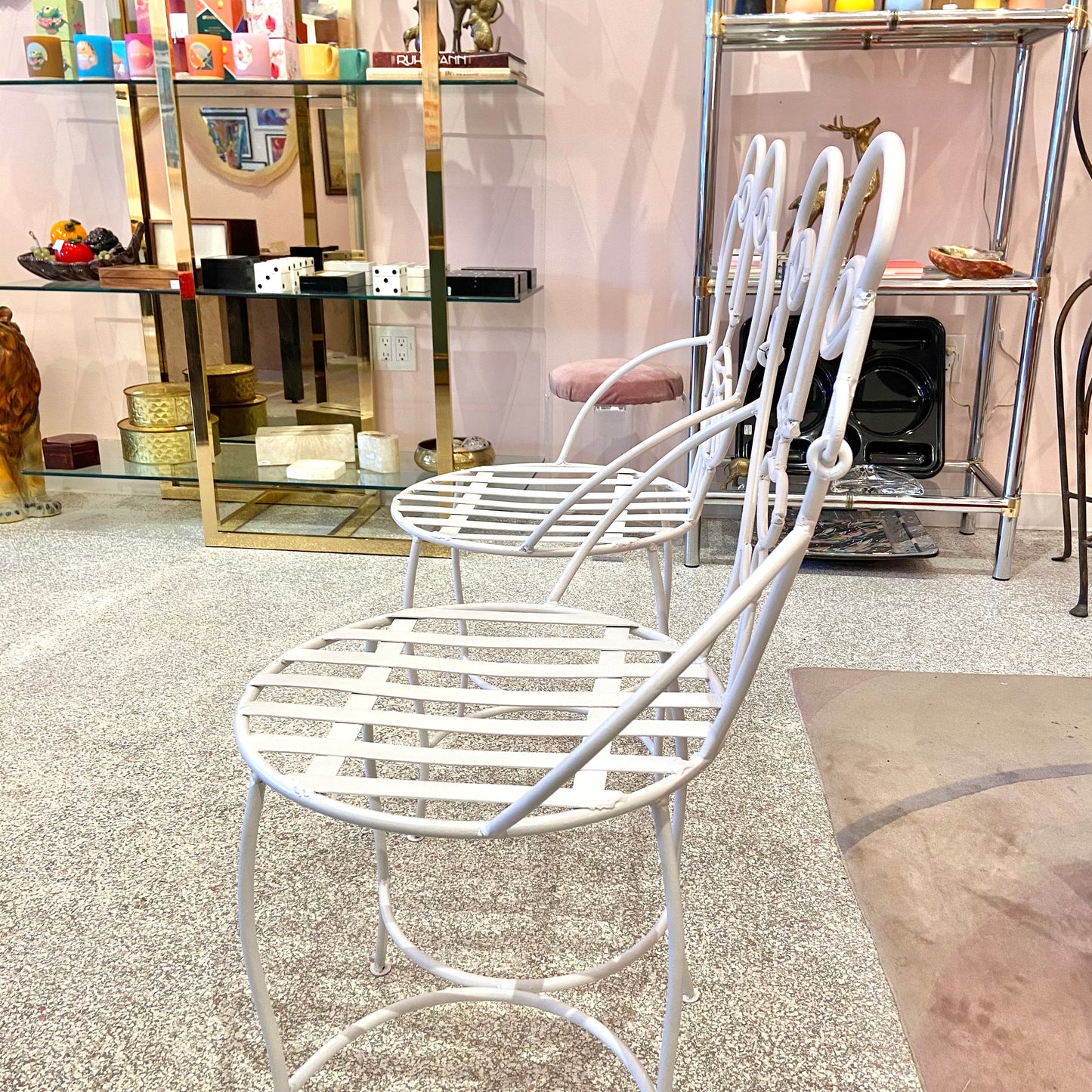 Pair of White John Risley Style Face Chairs