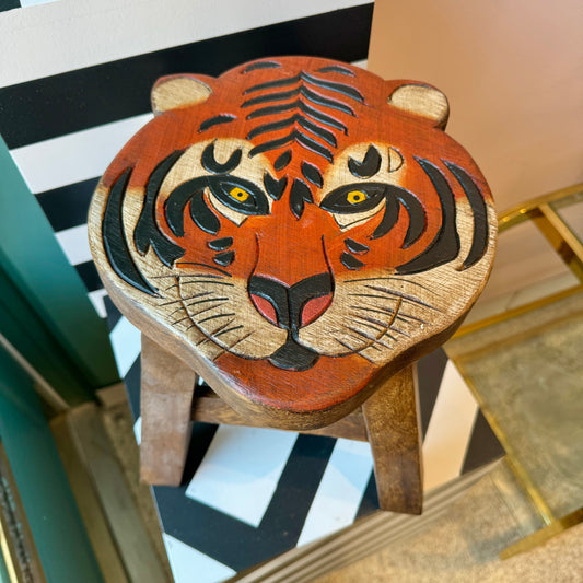 Wooden Tiger Step Stool