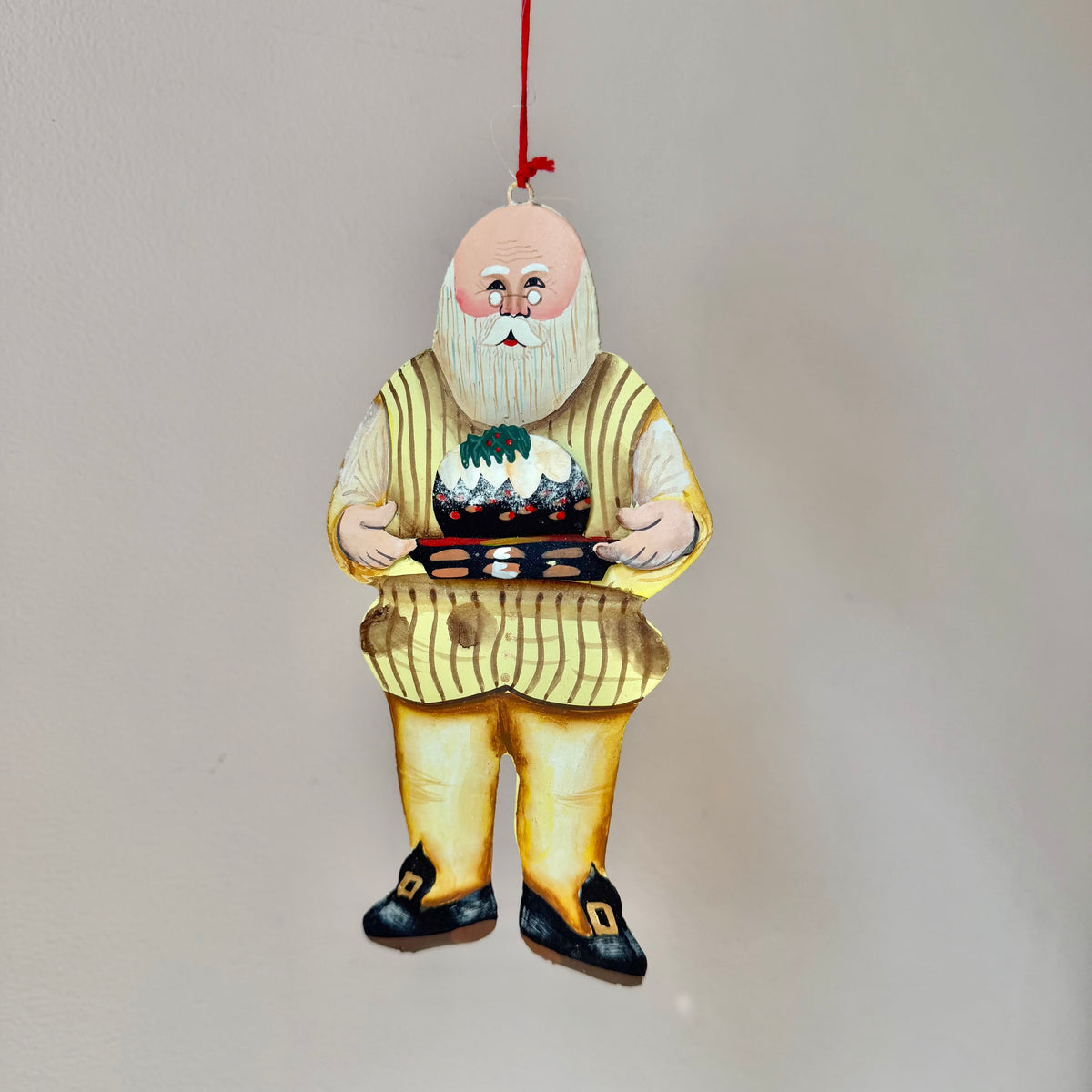 Vintage Department 56 'Santa's Suits' Tin Ornament