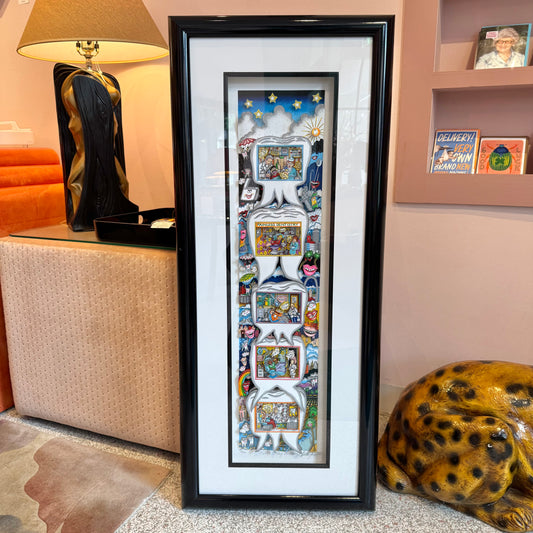 Vintage Charles Fazzino "Tooth Story Building" Framed Signed Numbered 3D Artwork