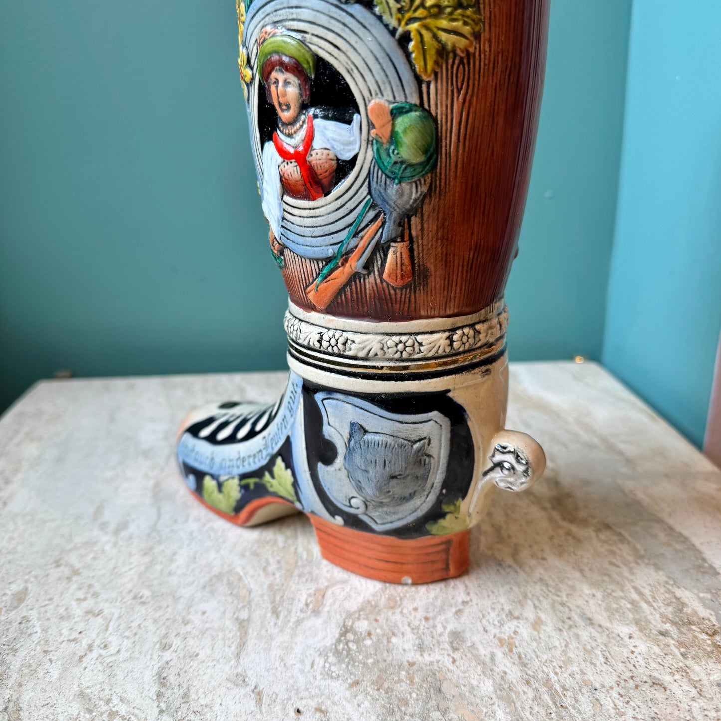 Vintage German Beer Boot Stein/Vase