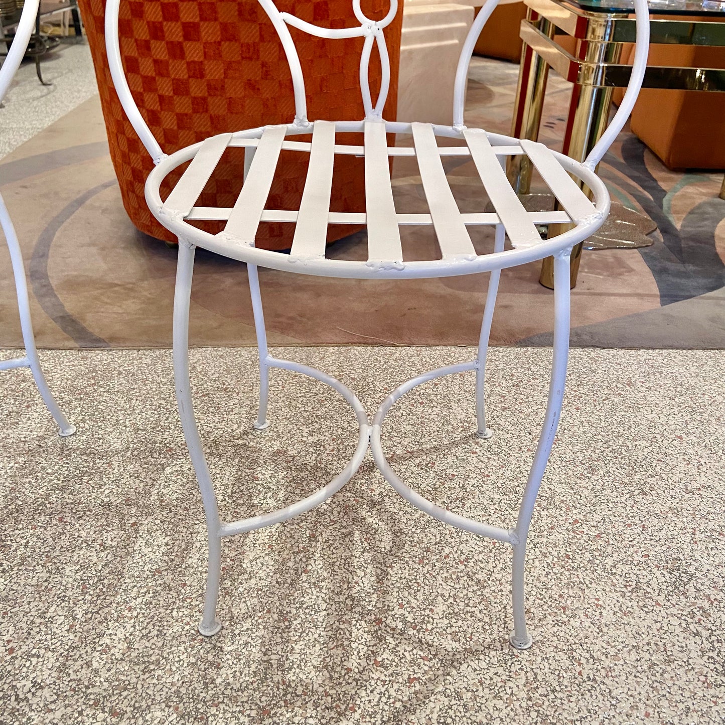Pair of White John Risley Style Face Chairs
