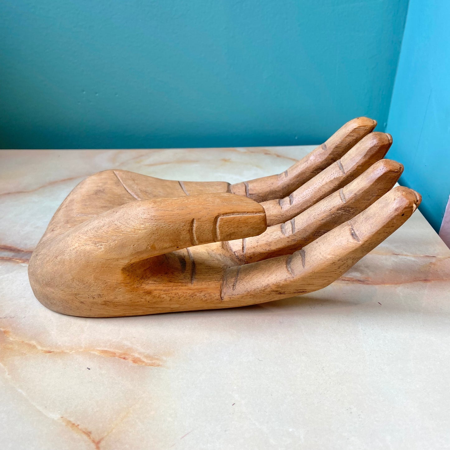 Vintage Decorative Wooden Hand Sculpture