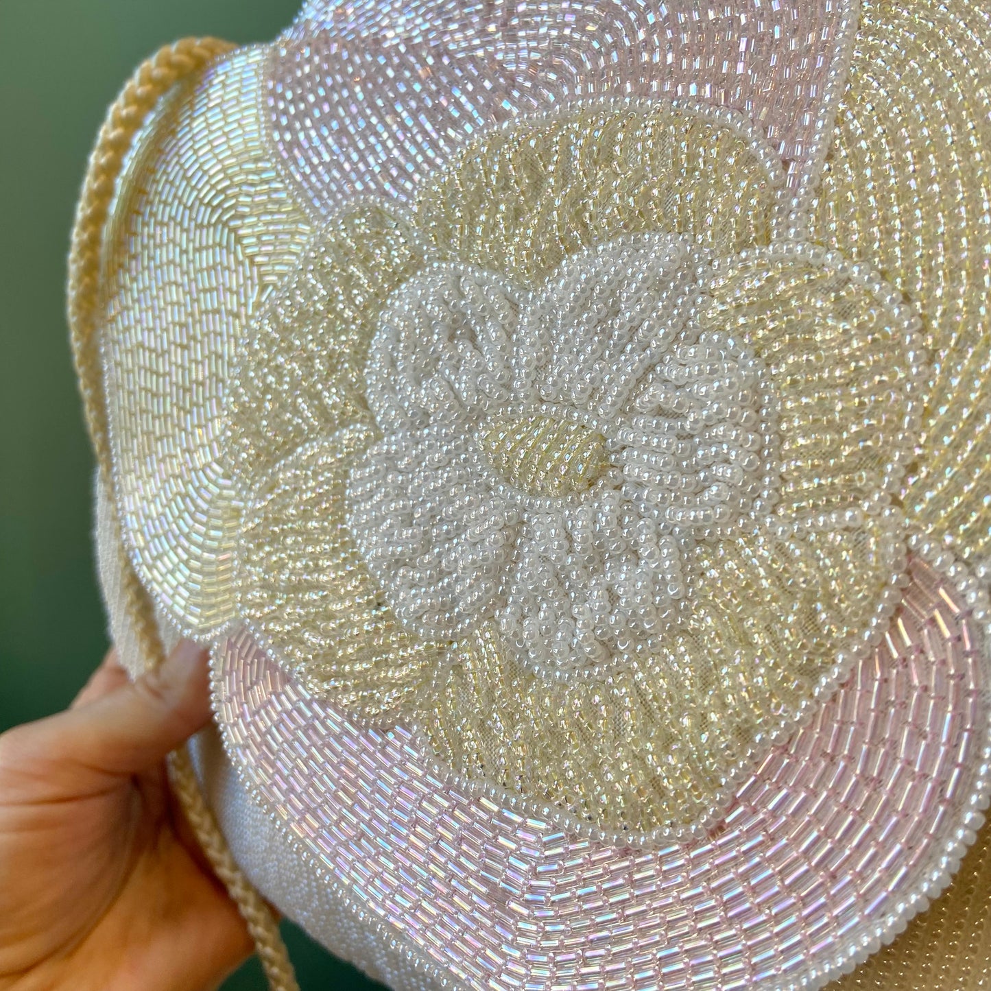 Vintage Beaded Flower Shoulder/Crossbody Bag