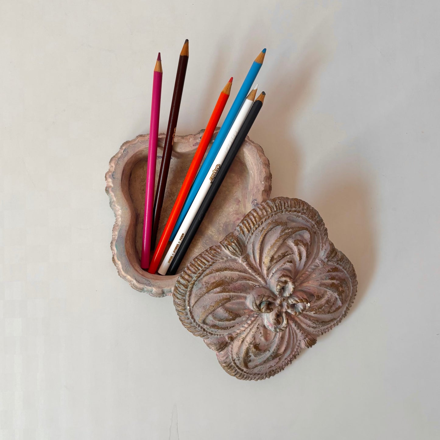 Vintage Pink Ceramic Box