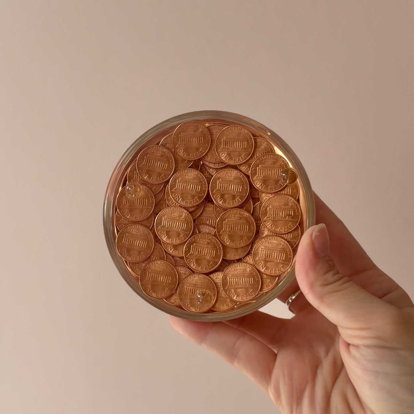 Vintage 1989 Penny Lucite Paperweight