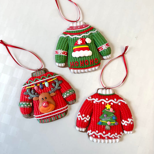 Ugly Sweater Resin Ornament