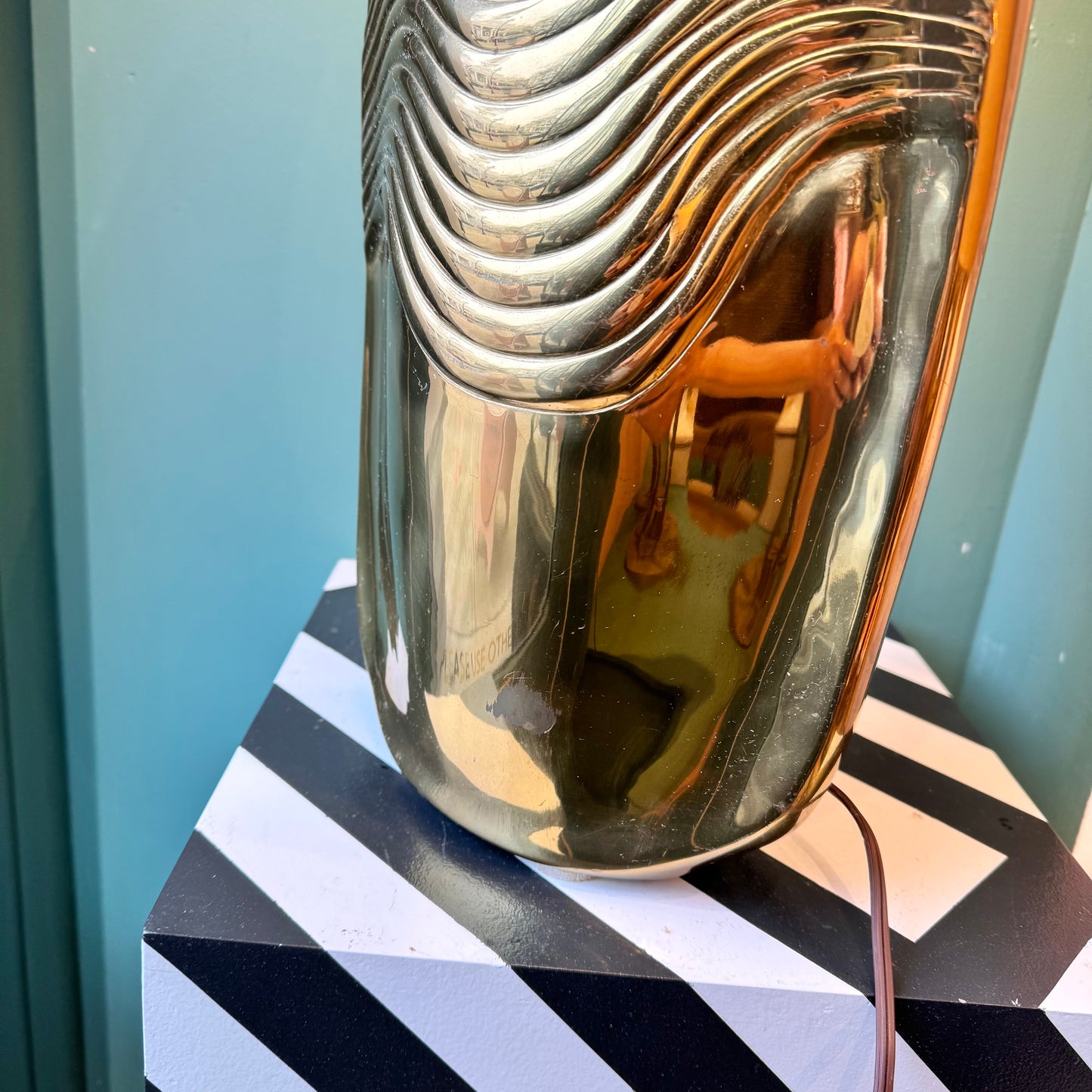 Vintage Brass Deco Style Table Lamp