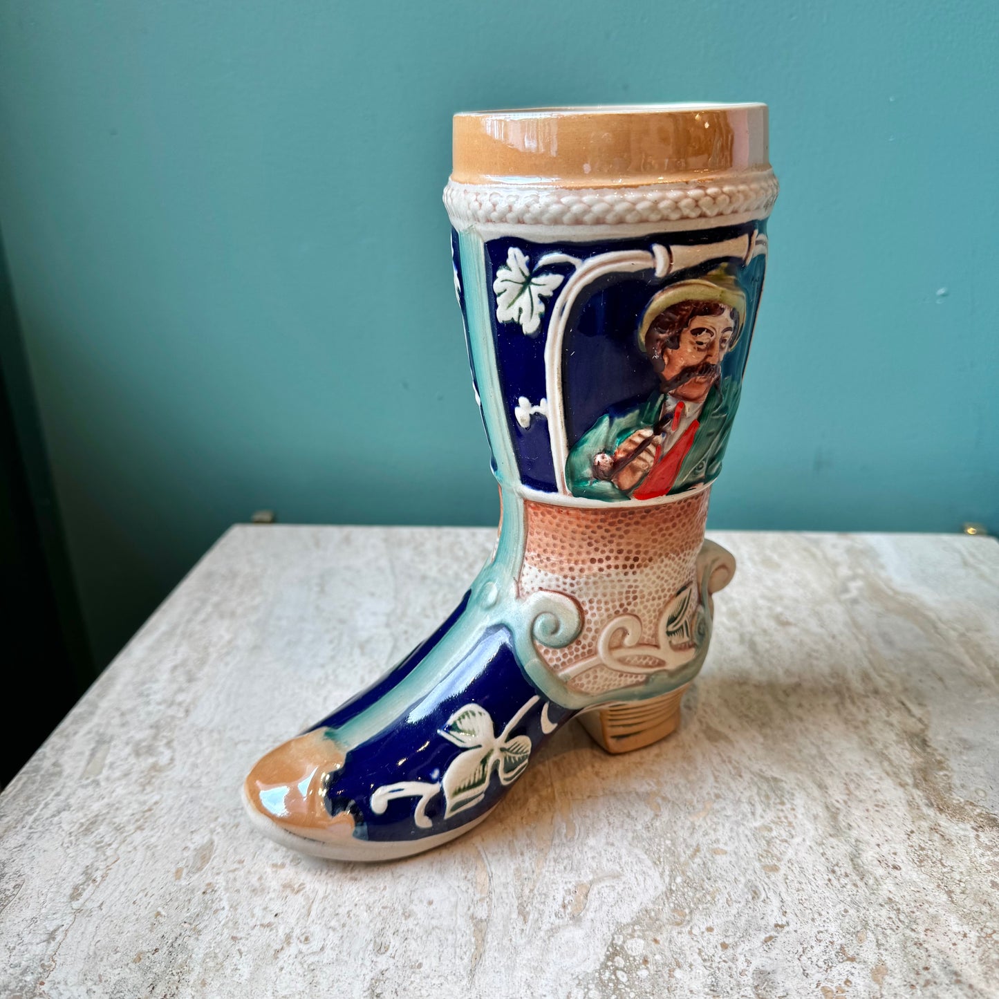 Vintage German Beer Boot Stein/Vase