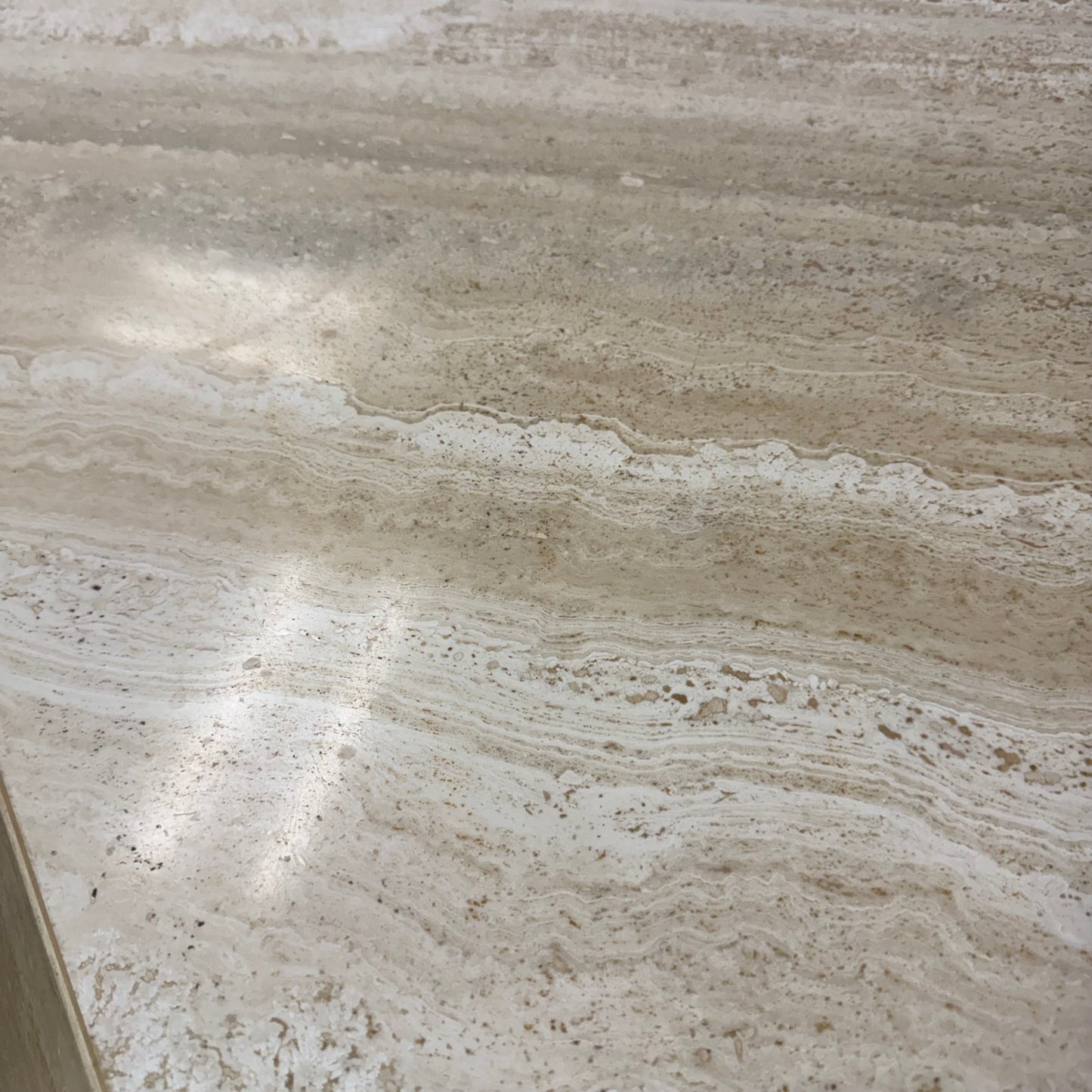 Vintage Square Travertine Coffee Table