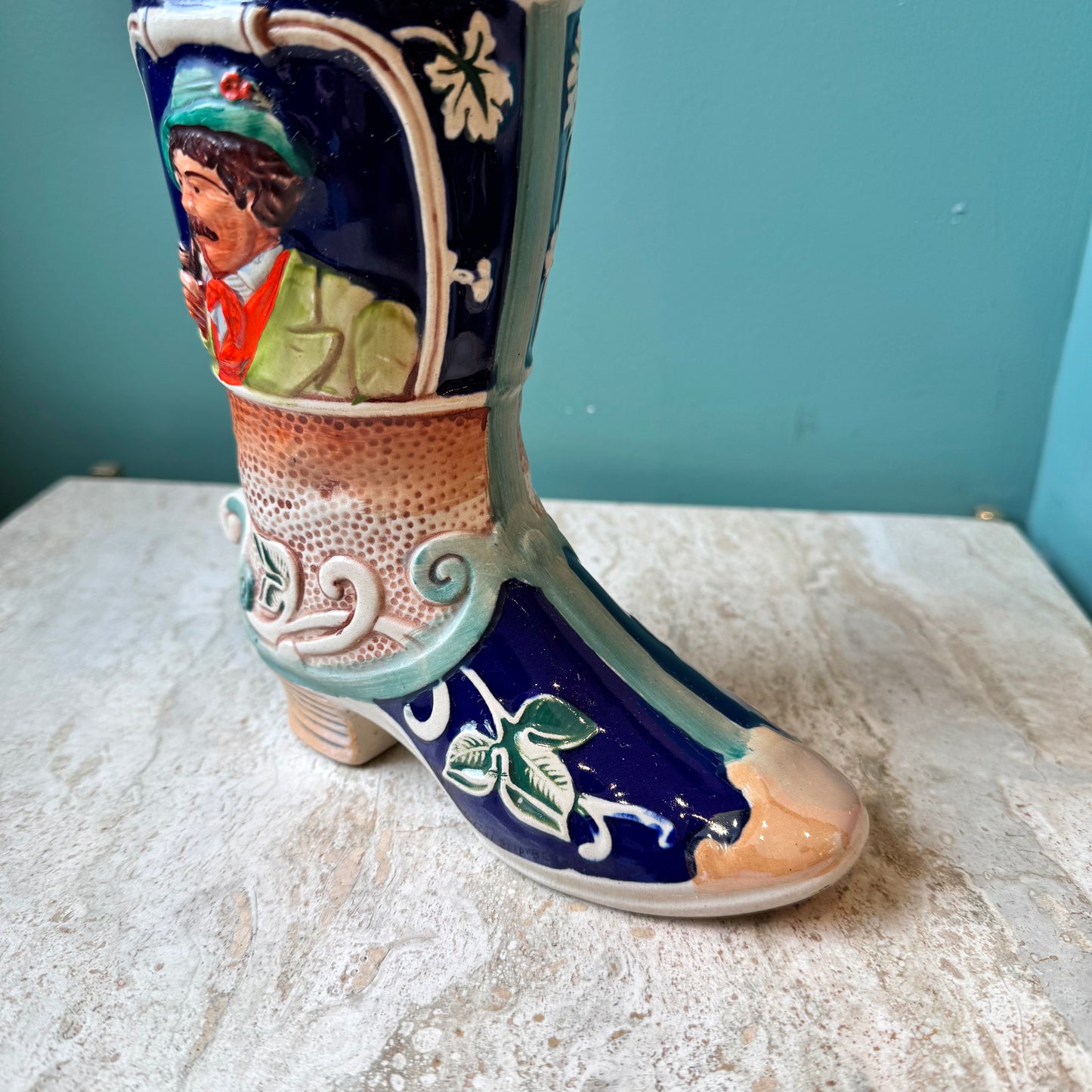 Vintage German Beer Boot Stein/Vase