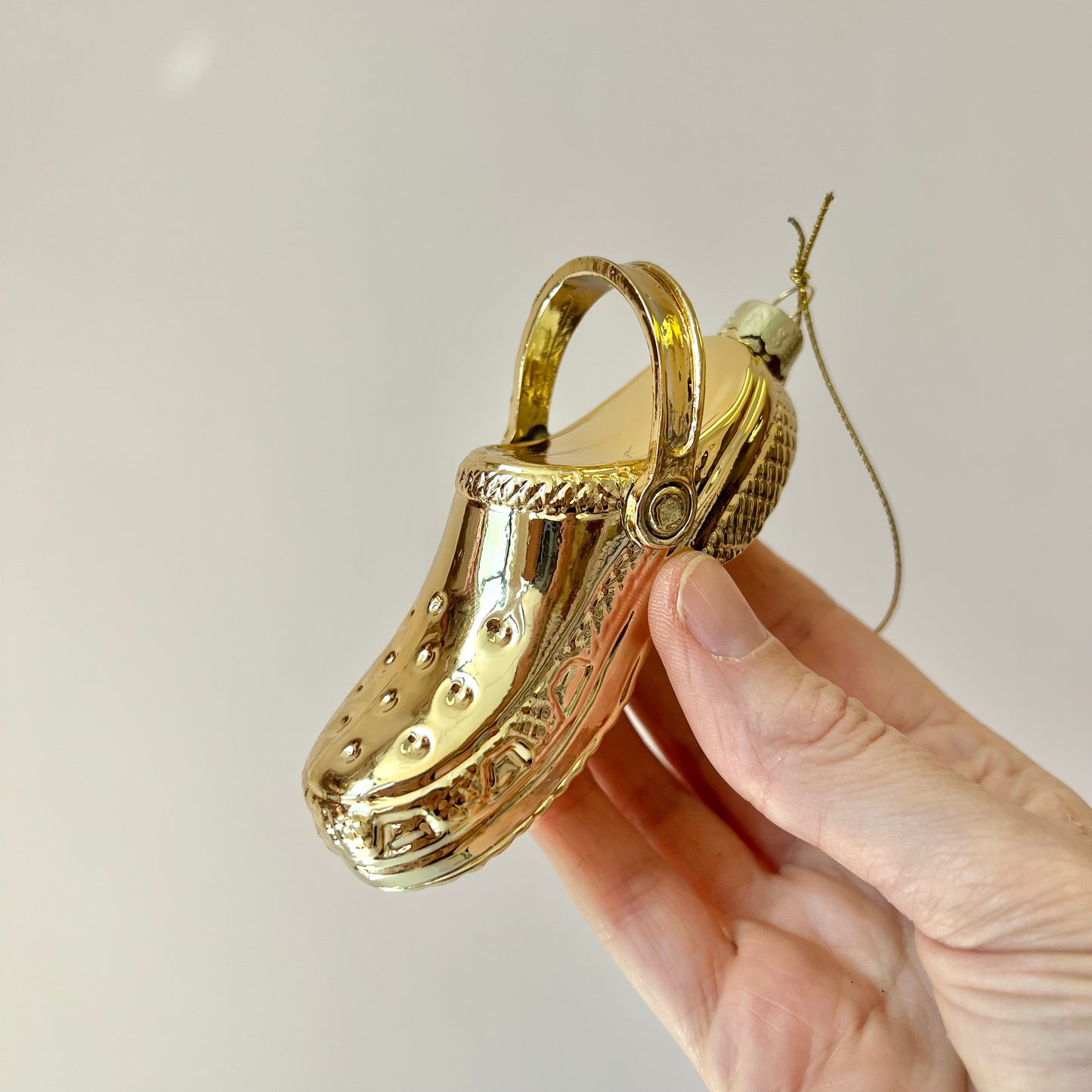 Gold Croc Shoe Ornament