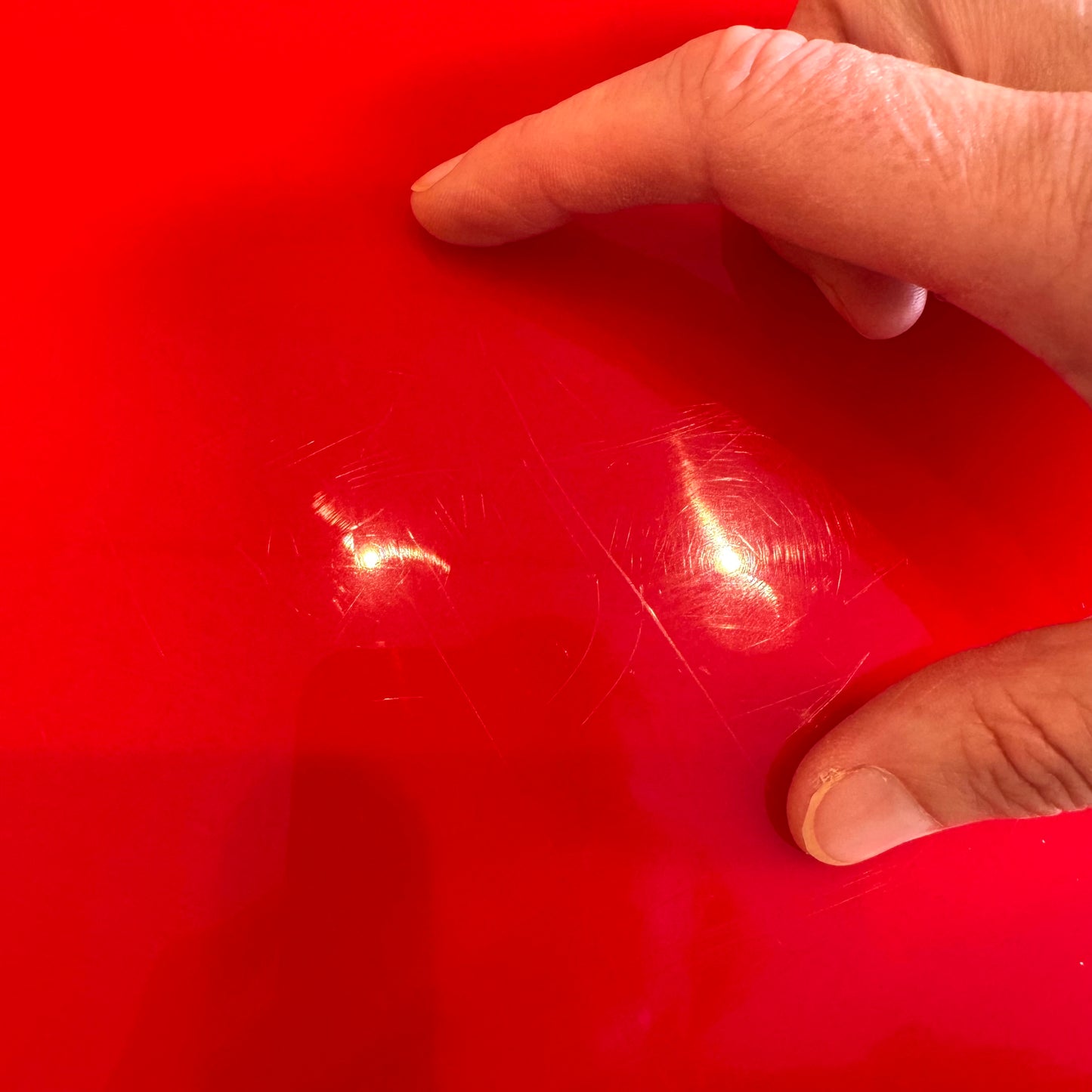 Vintage Red Acrylic Pedestal